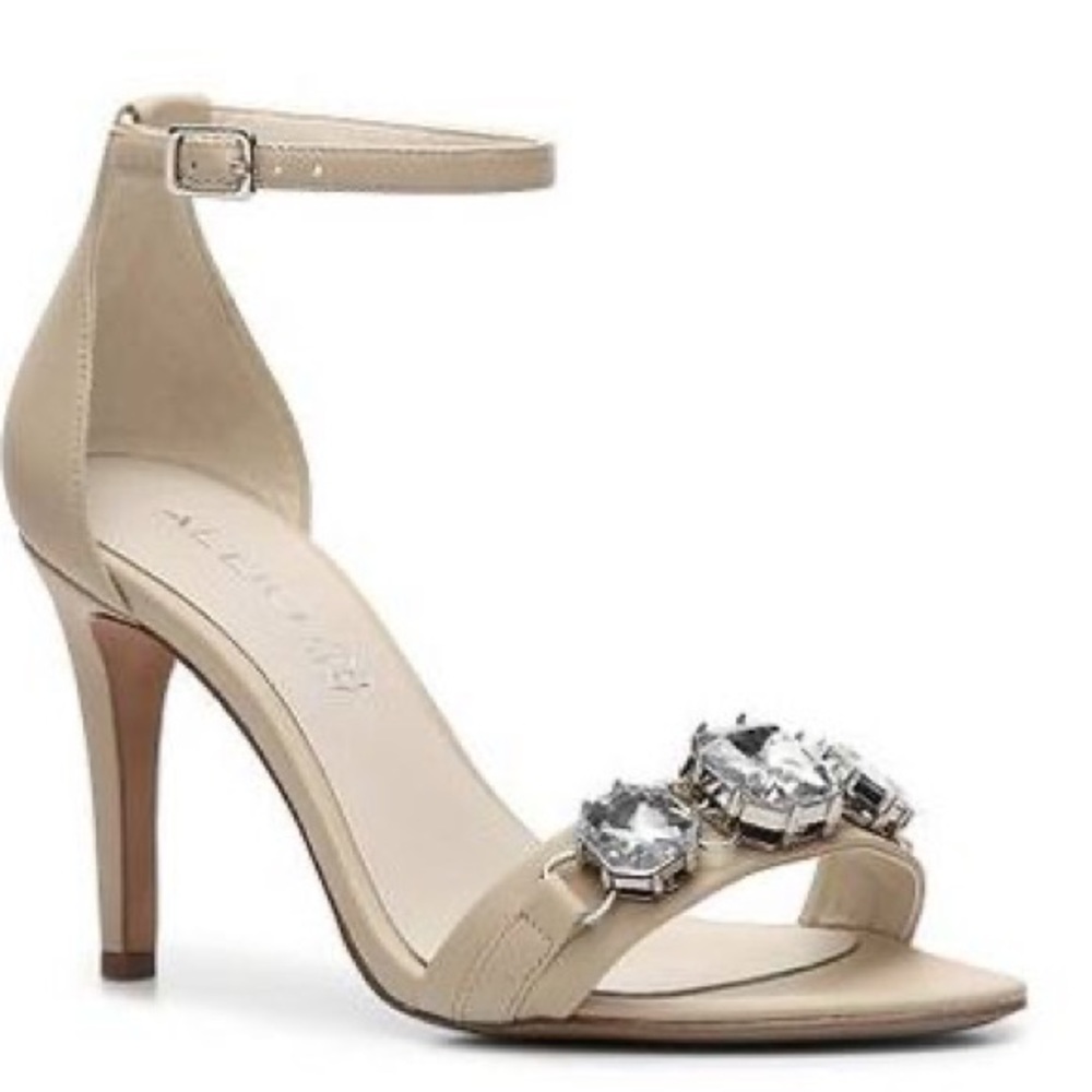 Aldo Nude Kurman Rhinestone Ankle Strap Sandal